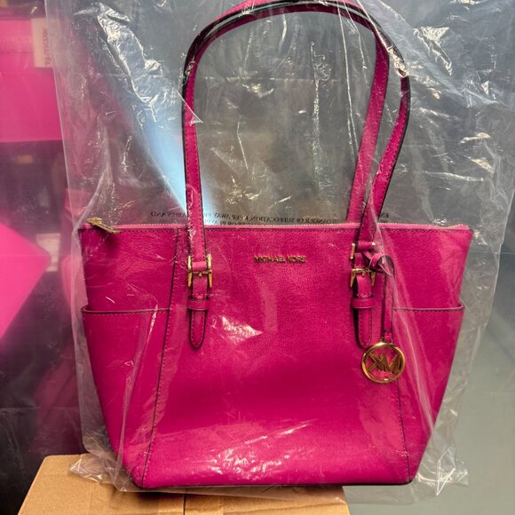 Michael Kors Charlotte Top Zip Tote – Carmine Pink - Picture 5 of 6